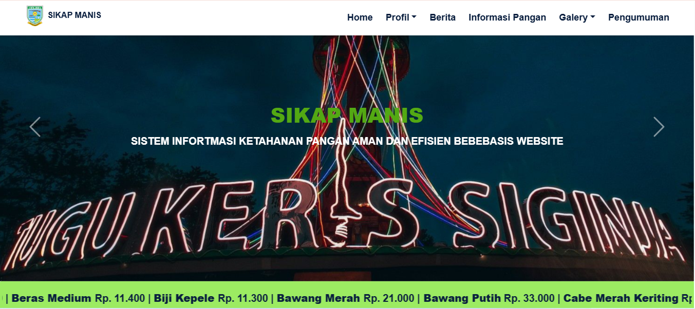 SIKAP MANIS - Food Security Information System